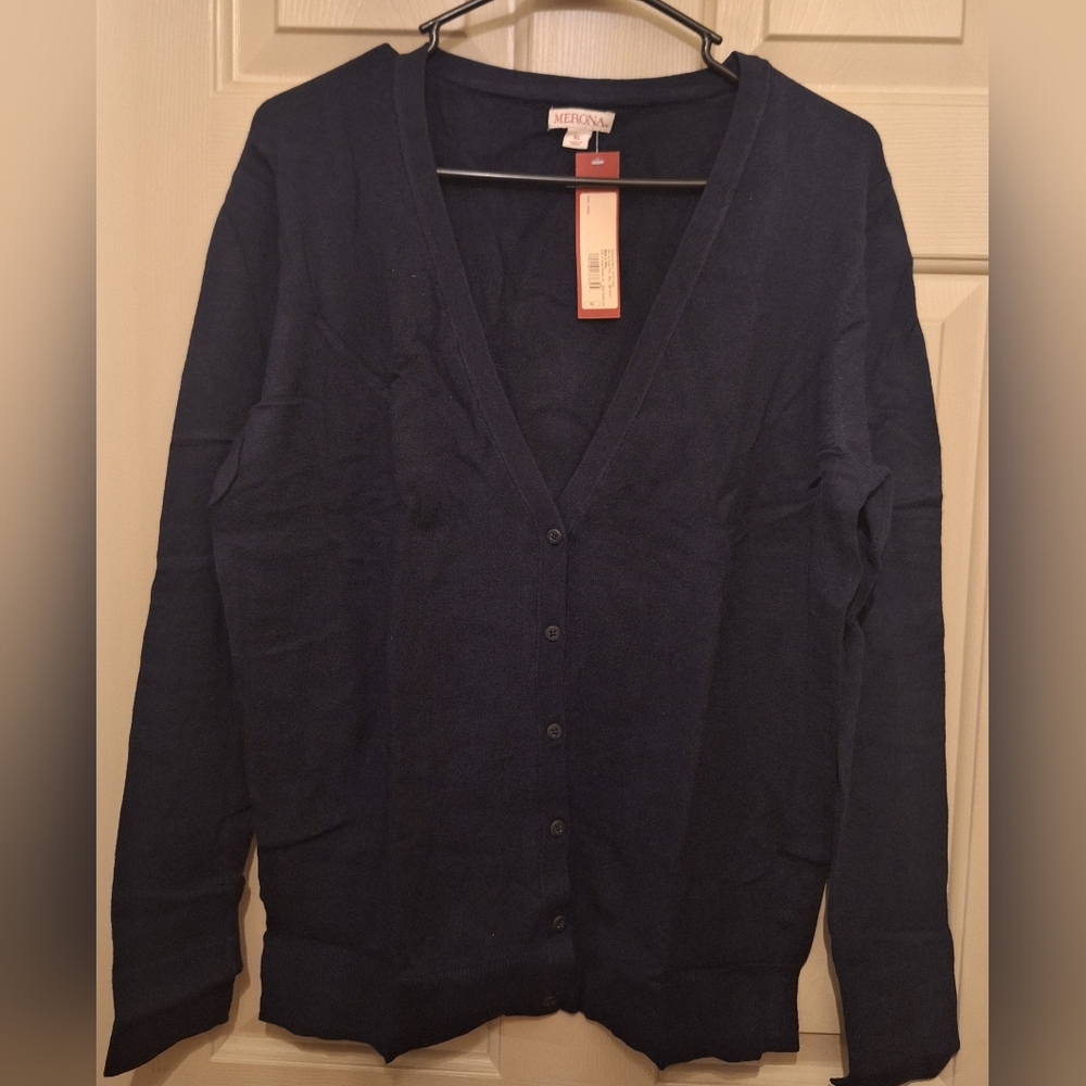 Women's Merona Cardigan, Navy, XL